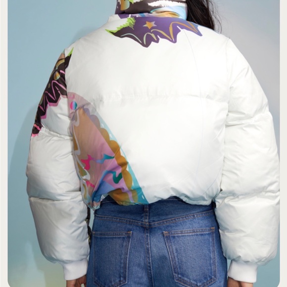 Cynthia Rowley Cropped Printed Jacket - Picture 4 of 5